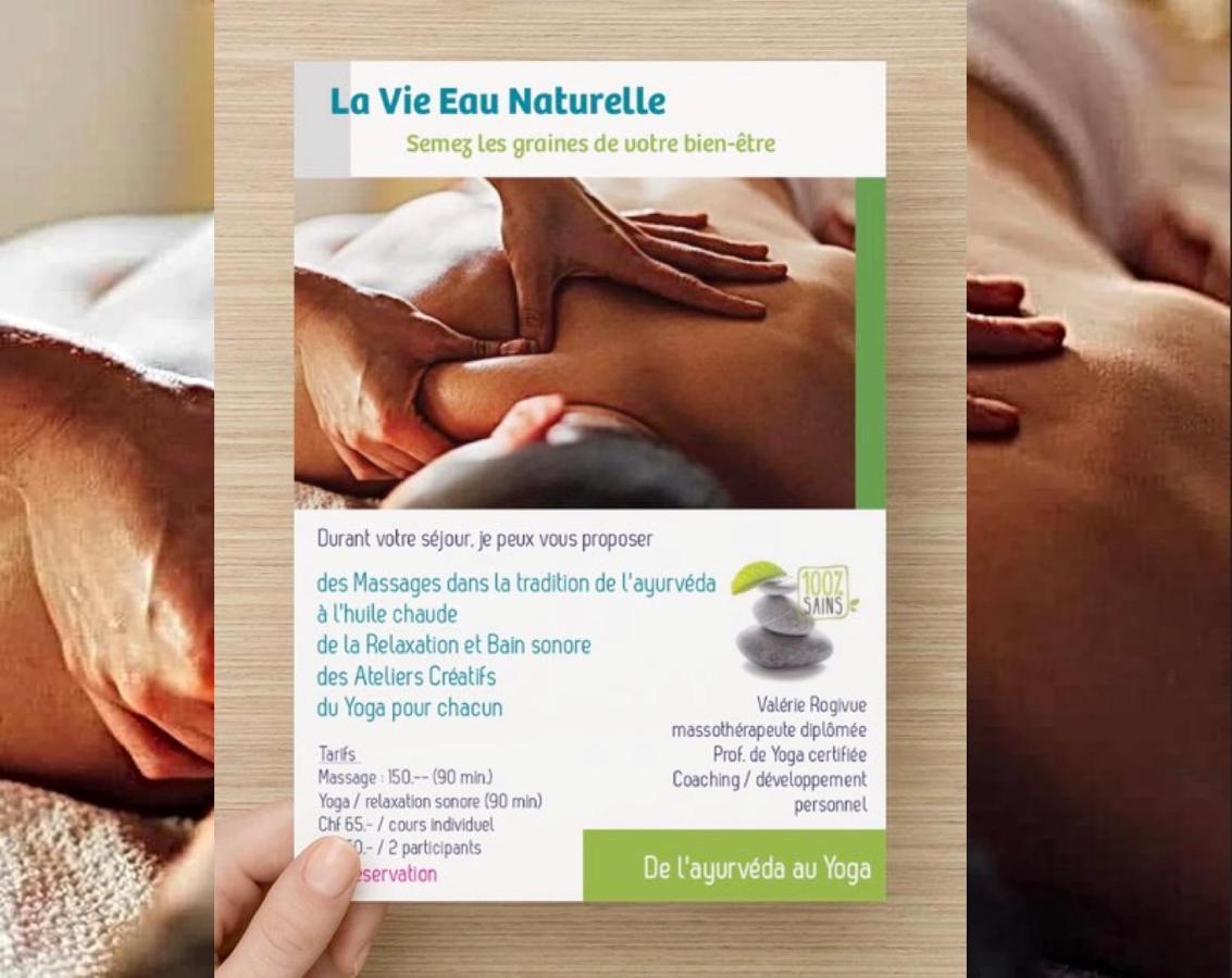 La Vie Eau Naturelle, Jolies Chambres Chez L'Habitant Et Repas Sur Demande Sembrancher Kültér fotó